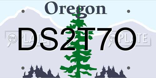 DS2T7O Oregon License Plate