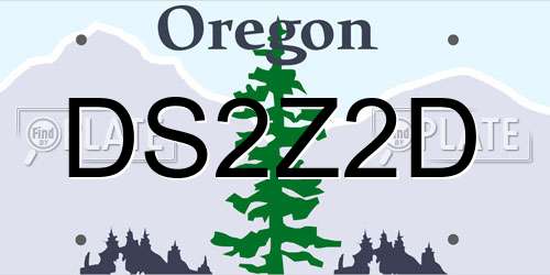 DS2Z2D Oregon License Plate
