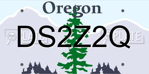 DS2Z2Q Oregon License Plate
