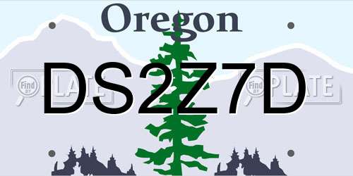 DS2Z7D Oregon License Plate