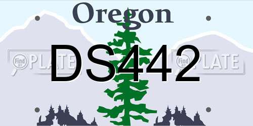 DS442 Oregon License Plate