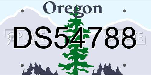 DS54788 Oregon License Plate
