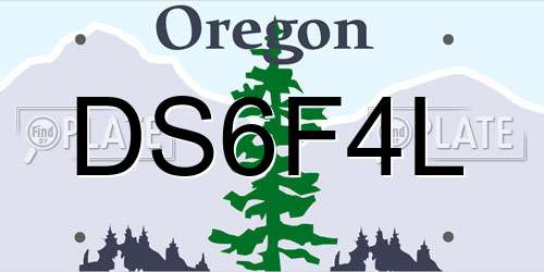DS6F4L Oregon License Plate