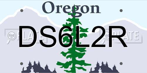 DS6L2R Oregon License Plate
