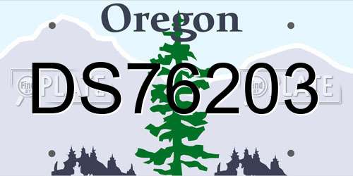 DS76203 Oregon License Plate
