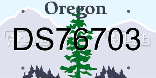 DS76703 Oregon License Plate