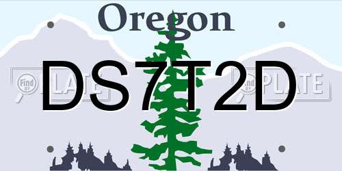 DS7T2D Oregon License Plate