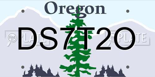 DS7T2O Oregon License Plate