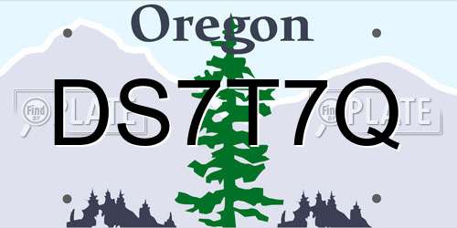 DS7T7Q Oregon License Plate