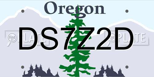 DS7Z2D Oregon License Plate