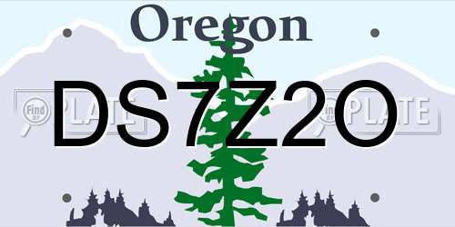 DS7Z2O Oregon License Plate