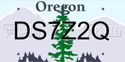DS7Z2Q Oregon License Plate