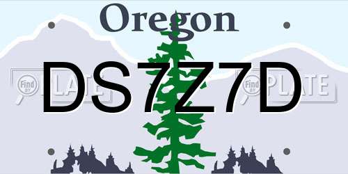 DS7Z7D Oregon License Plate