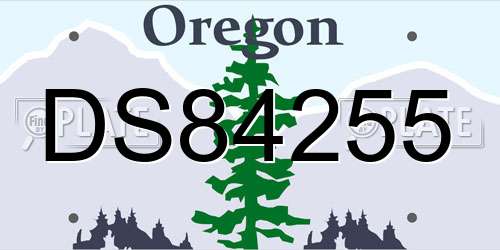 DS84255 Oregon License Plate