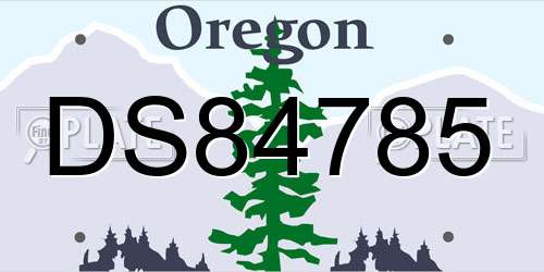 DS84785 Oregon License Plate