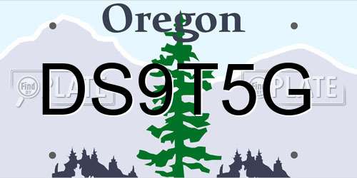 DS9T5G Oregon License Plate