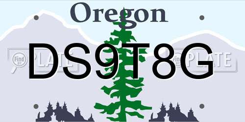 DS9T8G Oregon License Plate