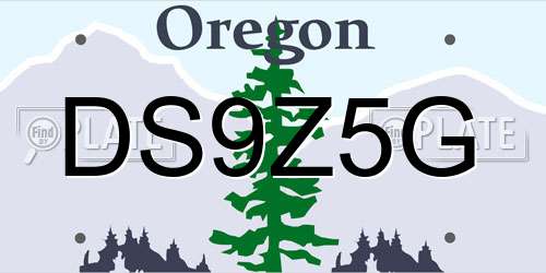 DS9Z5G Oregon License Plate