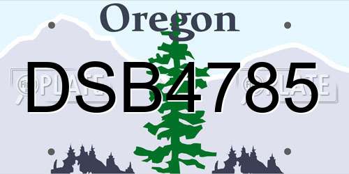 DSB4785 Oregon License Plate