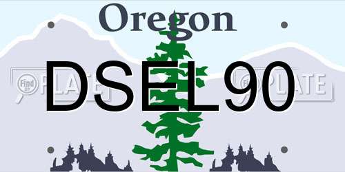 DSEL90 Oregon License Plate