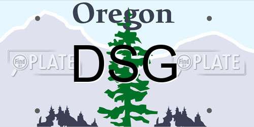 DSG Oregon License Plate