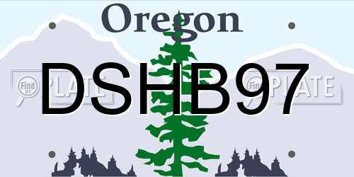 DSHB97 Oregon License Plate