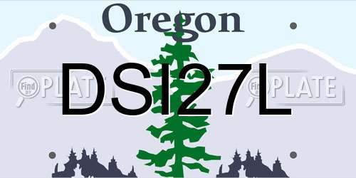 DSI27L Oregon License Plate
