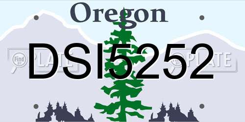 DSI5252 Oregon License Plate