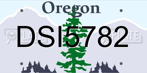 DSI5782 Oregon License Plate