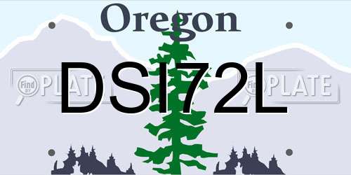 DSI72L Oregon License Plate
