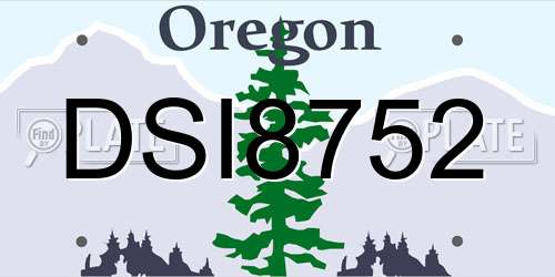 DSI8752 Oregon License Plate