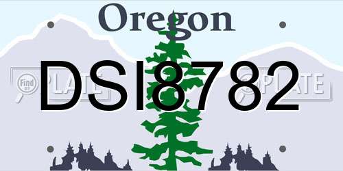 DSI8782 Oregon License Plate