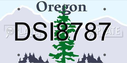 DSI8787 Oregon License Plate
