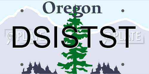 DSISTST Oregon License Plate