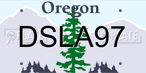 DSLA97 Oregon License Plate
