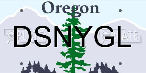 DSNYGL Oregon License Plate