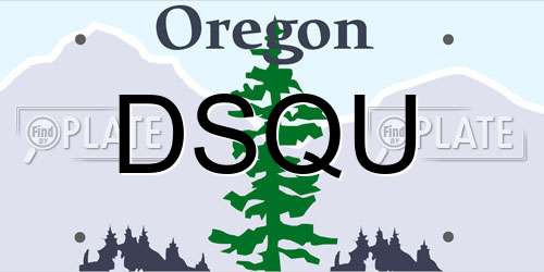 DSQU Oregon License Plate