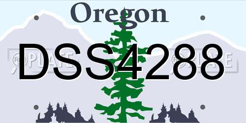 DSS4288 Oregon License Plate