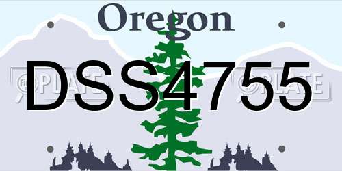 DSS4755 Oregon License Plate
