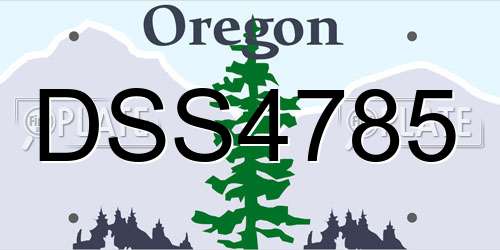 DSS4785 Oregon License Plate