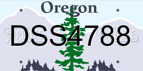 DSS4788 Oregon License Plate