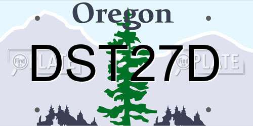 DST27D Oregon License Plate