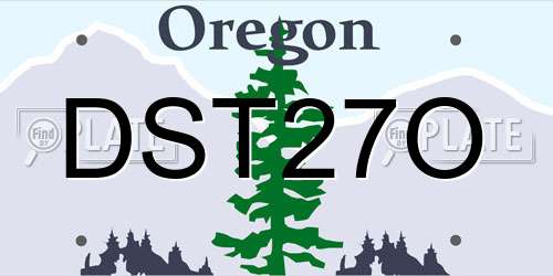 DST27O Oregon License Plate