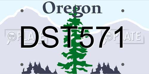DST571 Oregon License Plate