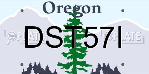 DST57I Oregon License Plate