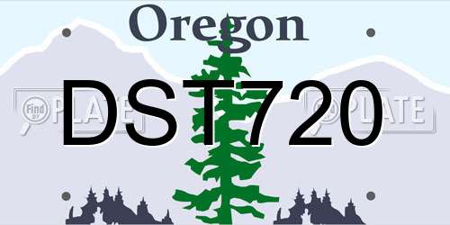 DST720 Oregon License Plate