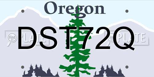 DST72Q Oregon License Plate