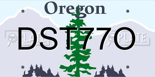 DST77O Oregon License Plate
