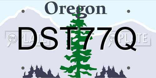 DST77Q Oregon License Plate