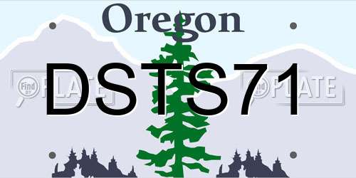 DSTS71 Oregon License Plate